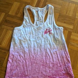Vans Gradient White/Pink Racer Back Tank Top
